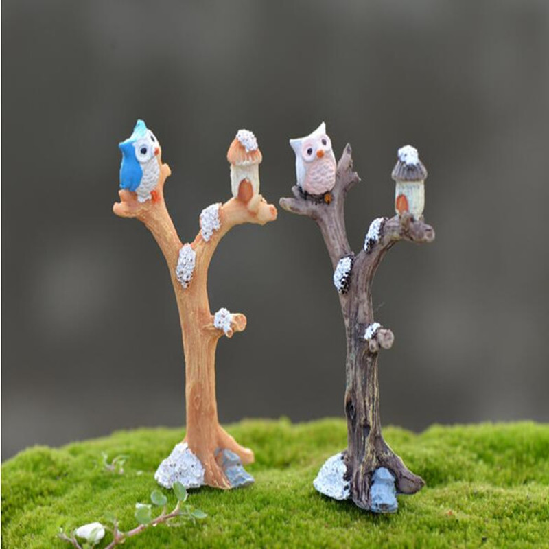 Resin Art Baby - Mini Tree Branches Resin Miniatures Owl
