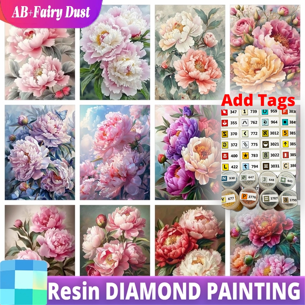 Resin Art With Rose - Resin Fairy Dust AB Diamond Painting