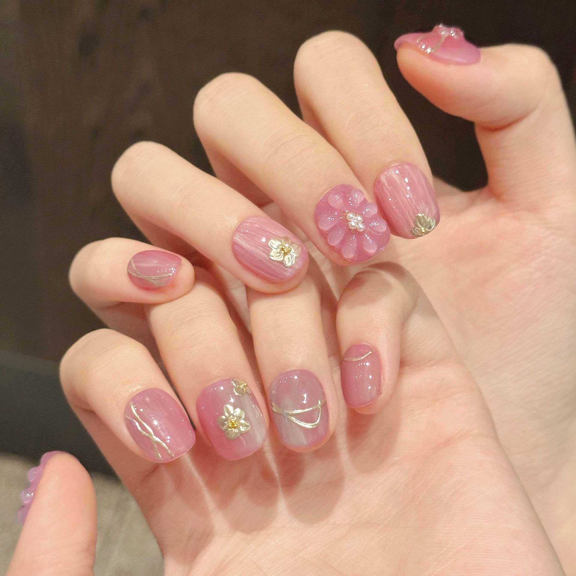 Resin Art Online - 10pcs Gradient Pink False Nail Tip