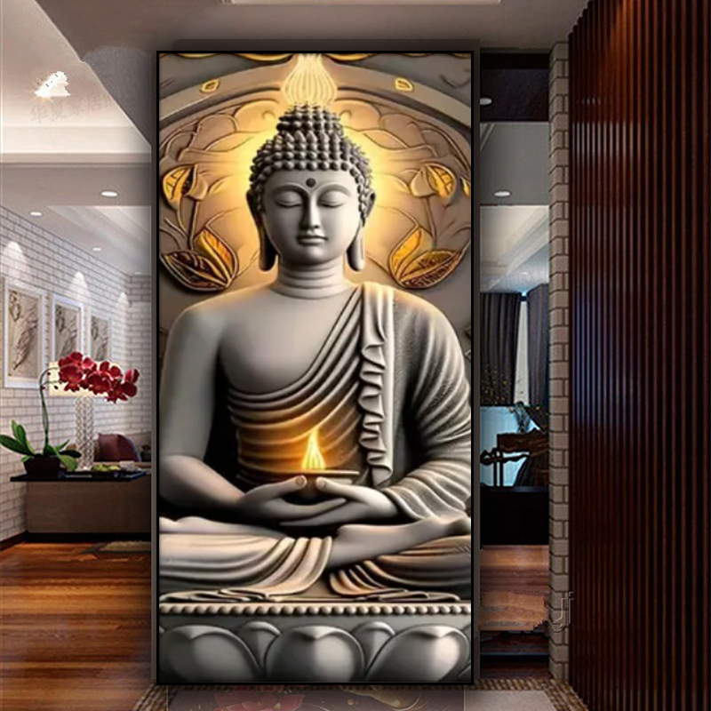 Resin Art Wallpaper - Buddha 5d Diy Diamond Painting New