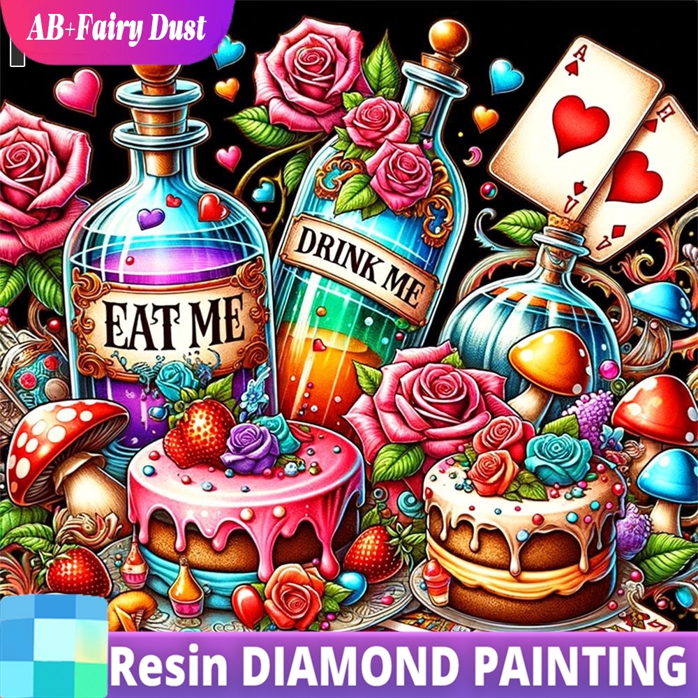 Resin Art With Rose - Resin Fairy Dust AB Diamond Painting