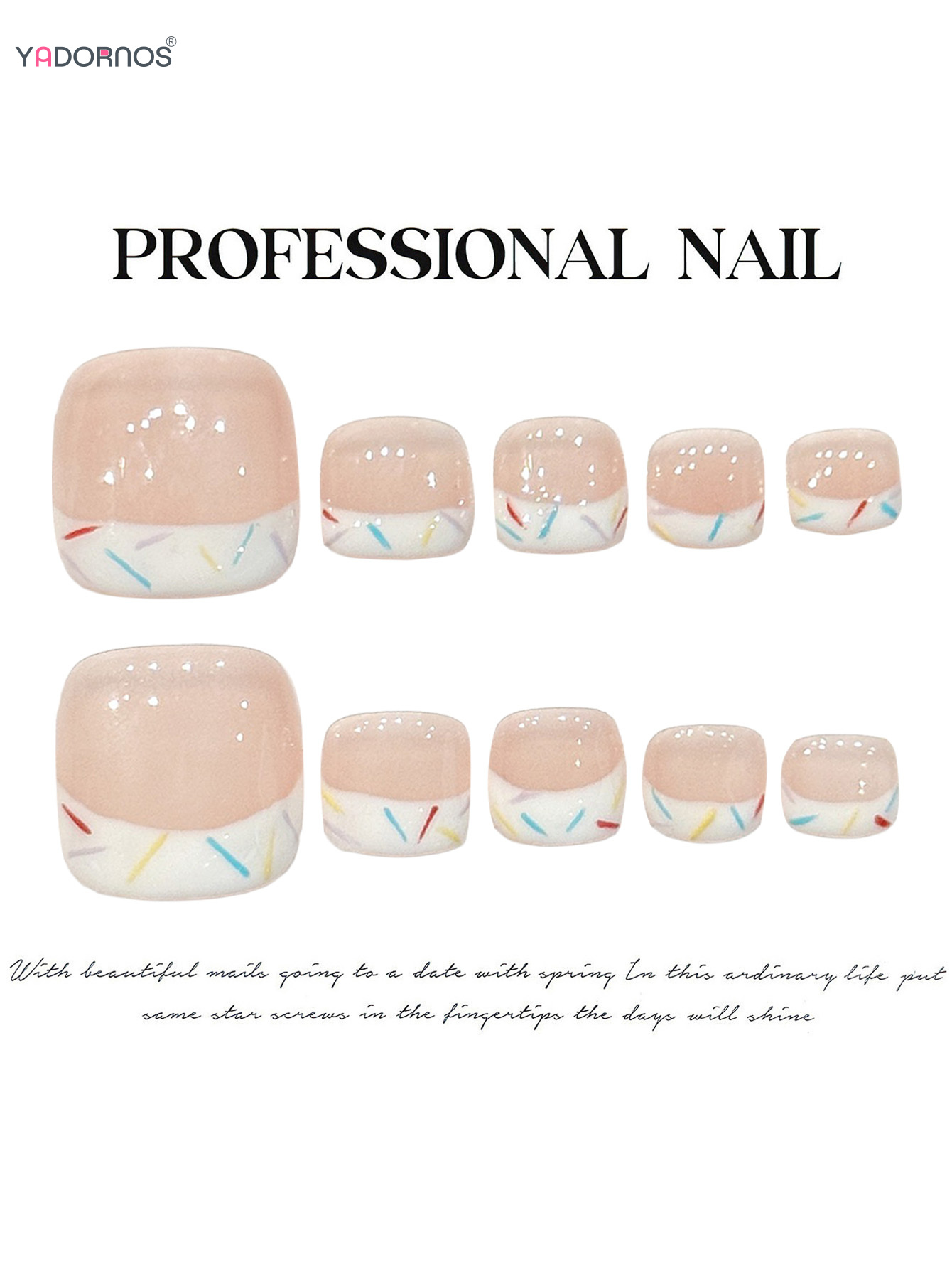 10pcs French Style Toenail Tip - Resin Art Online recensie en prijs