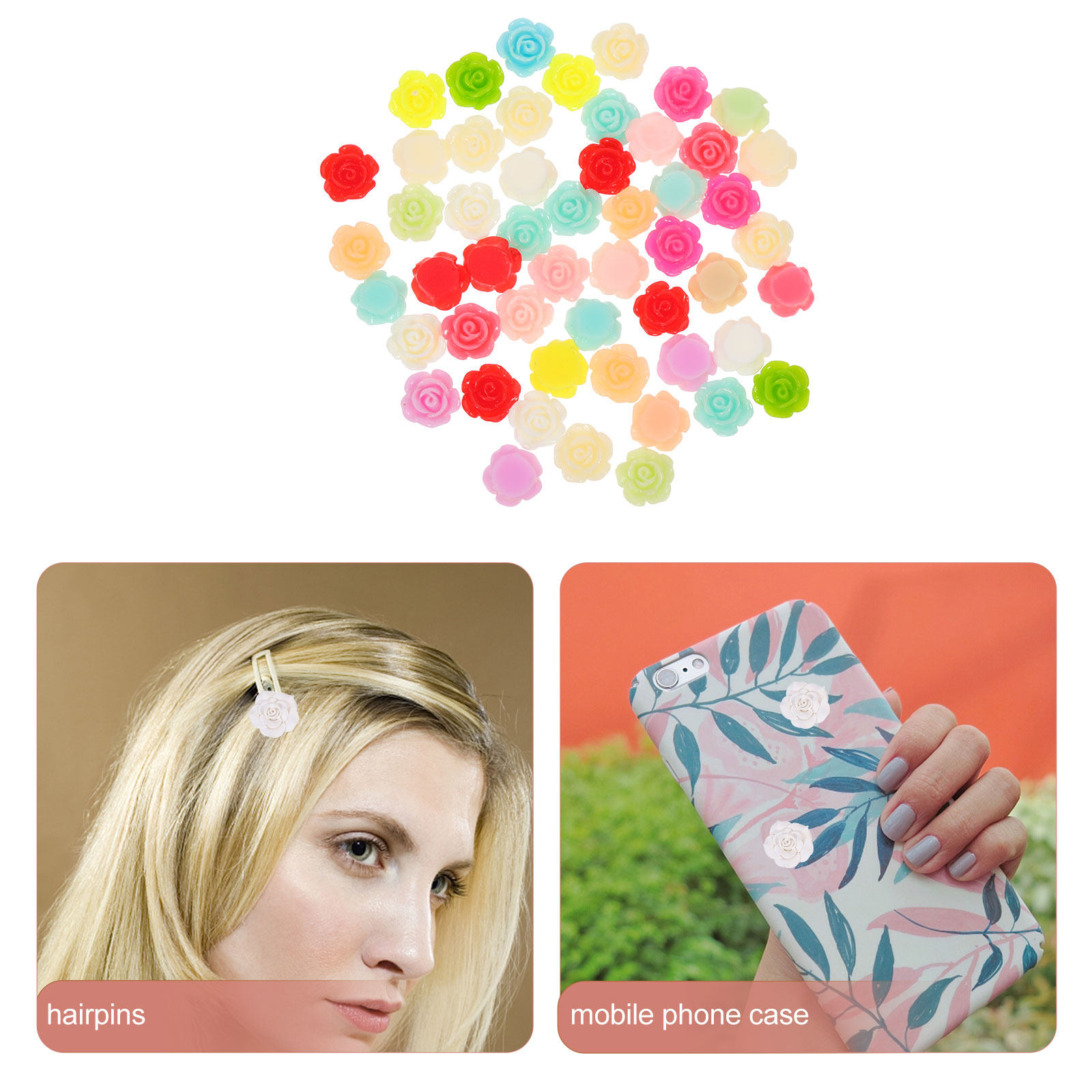 50Pcs Stereo Resin Rose Flower - Resin Art With Rose recensie en prijs