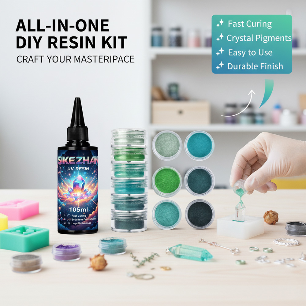 SIKEZHAN UV Resin 105ml & 6 Gr - Pearl Powder Resin recensie en prijs