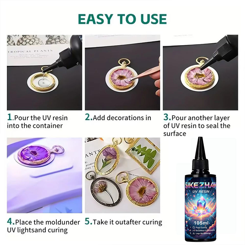 SIKEZHAN UV Resin 105ml & 6 Gr - Pearl Powder Resin recensie en prijs