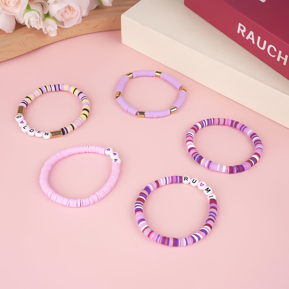 6pcs Korean Pop K-Pop Bracelet - Resin Art Alphabet recensie en prijs