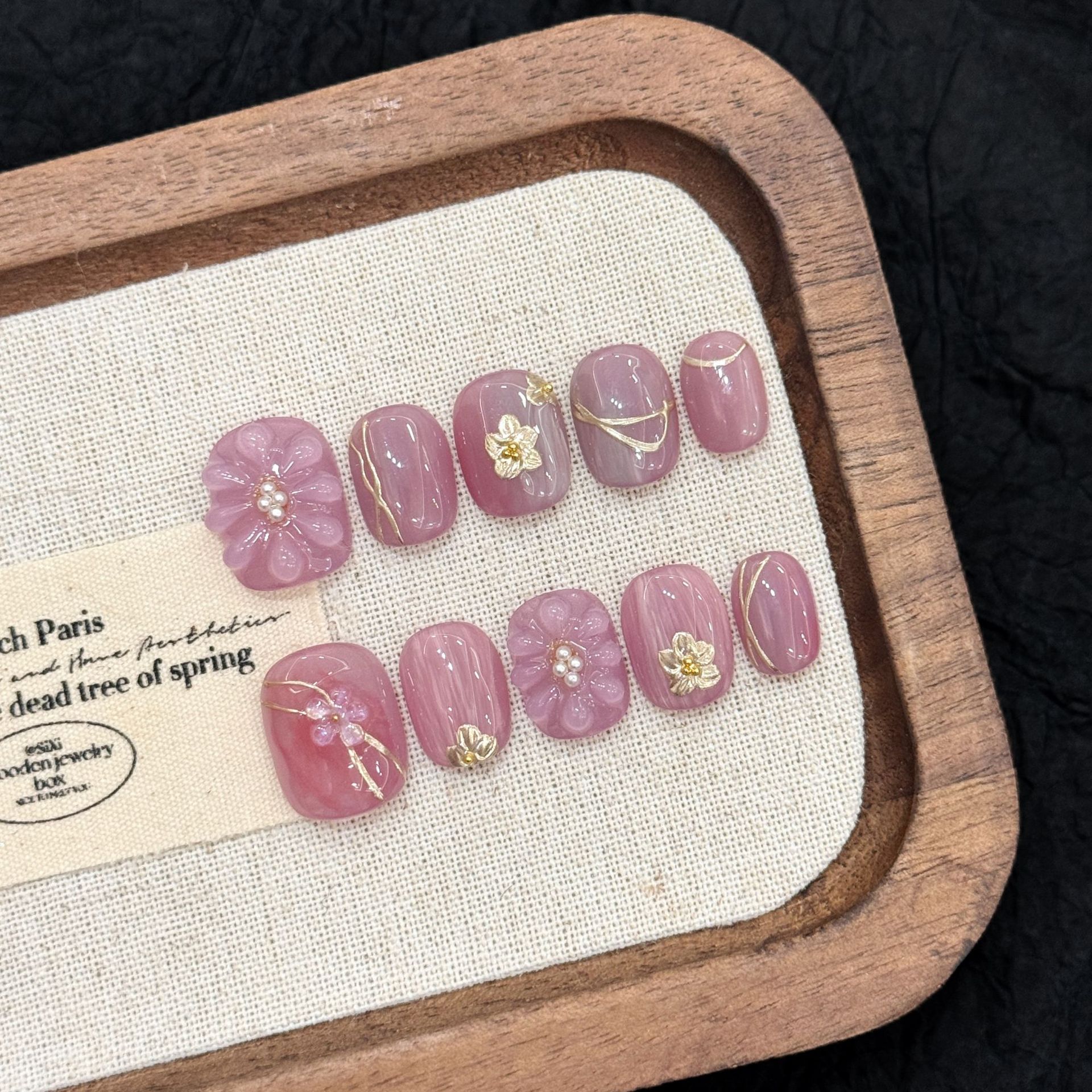 10pcs Gradient Pink False Nail - Resin Art Online recensie en prijs