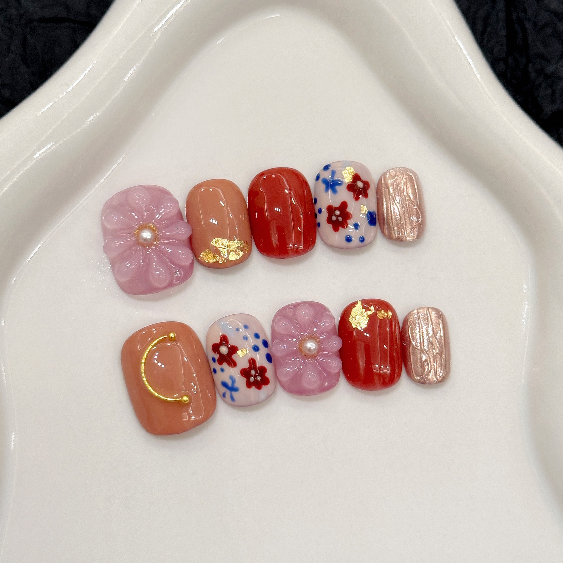 10pcs Gradient Pink False Nail - Resin Art Online recensie en prijs