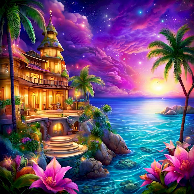 GATYZTORY Seaside Diamond Pain - Resin Art Wallpaper recensie en prijs