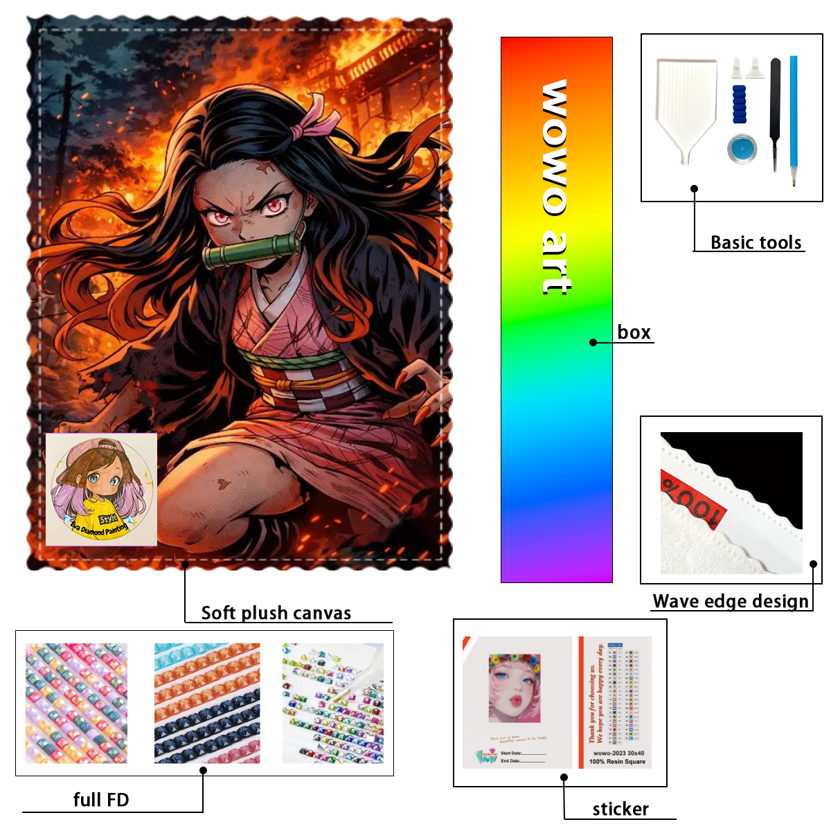 【eva Diamond Art】Anime 100% re - Resin Art Kits recensie en prijs