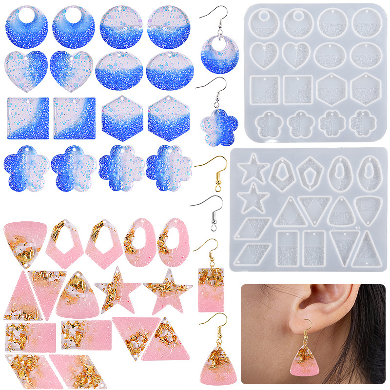 Earring Pendant Epoxy Silicone - Resin Art Alphabet recensie en prijs