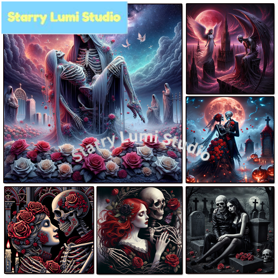 5D Diamond Painting Gothic Lad - Resin Art With Rose recensie en prijs