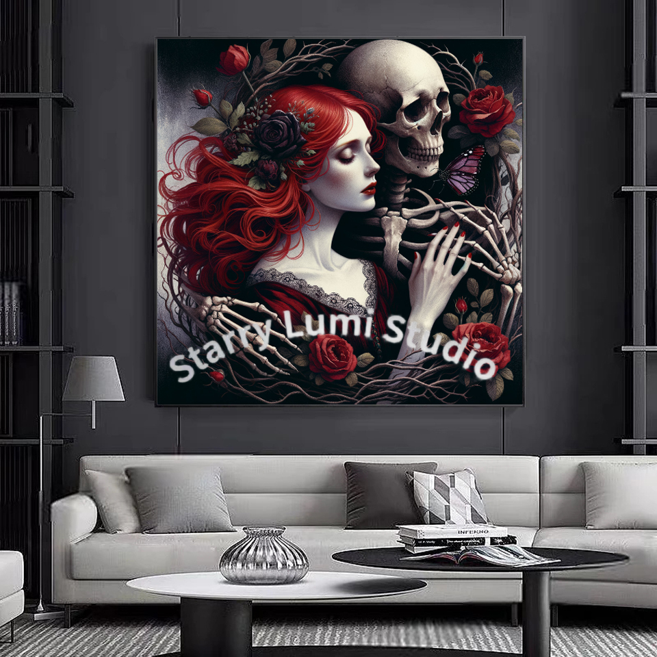 5D Diamond Painting Gothic Lad - Resin Art With Rose recensie en prijs