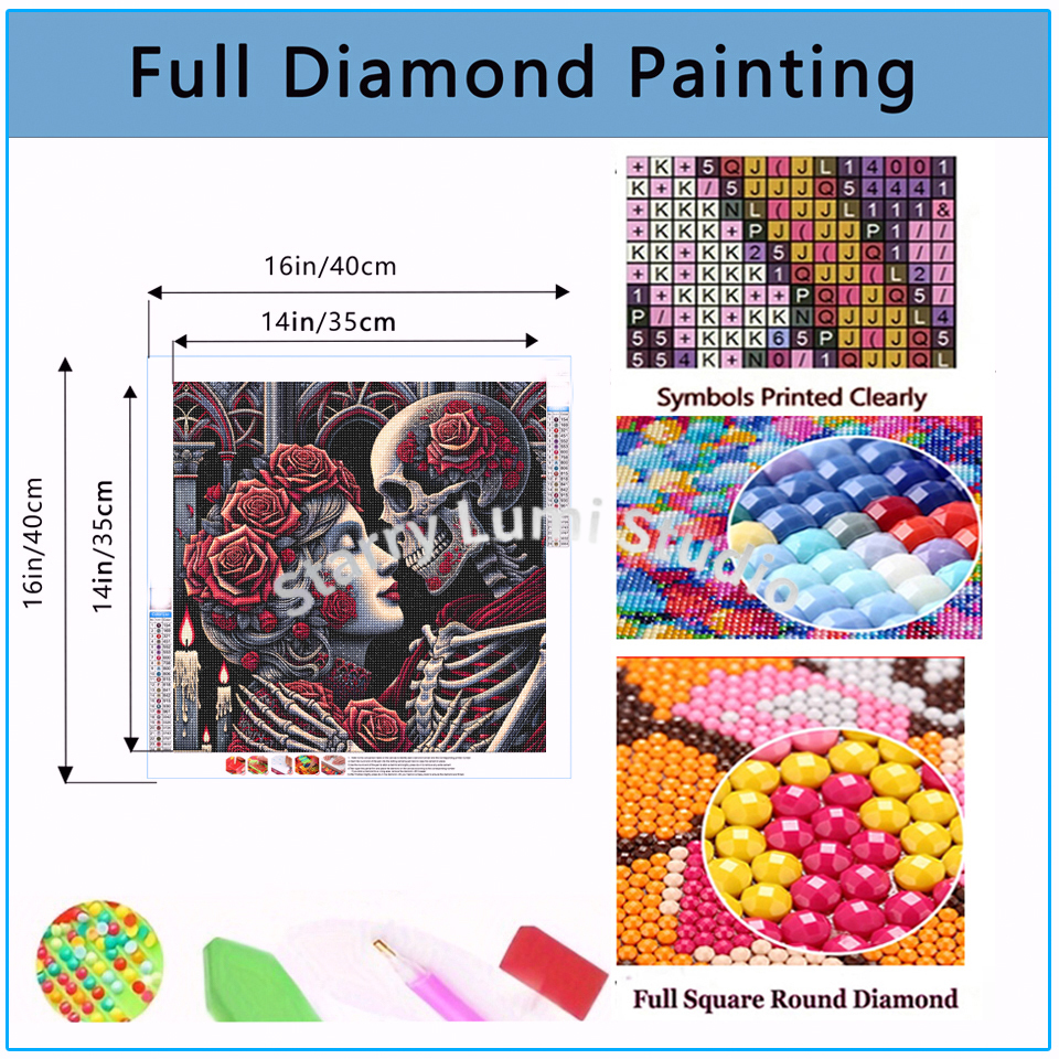 5D Diamond Painting Gothic Lad - Resin Art With Rose recensie en prijs