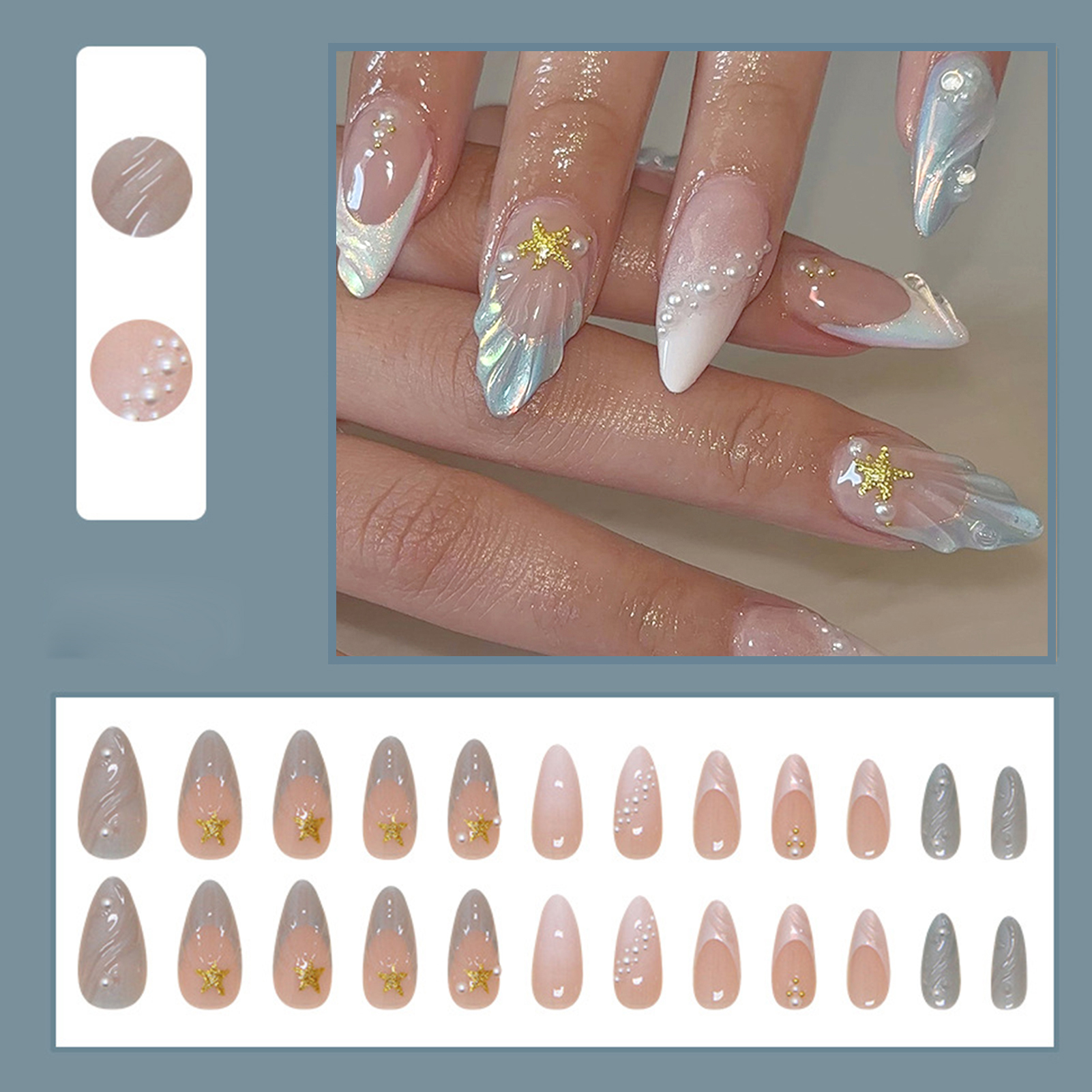 24PCS Long Press On NailsStile - Resin Art Kits recensie en prijs
