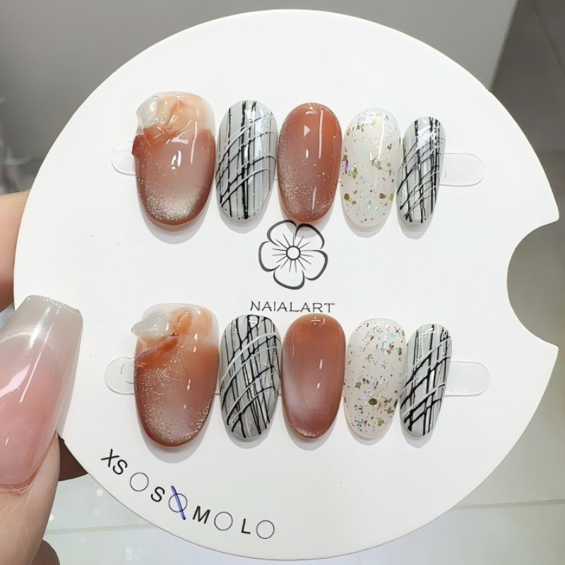 10PCS Handmade Press on Nails  - Resin Art Online recensie en prijs