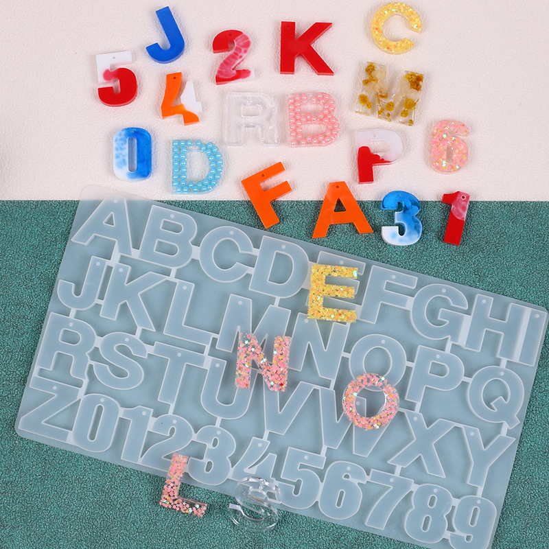 Letter Number Keychain Silicon - Resin Art Alphabet recensie en prijs