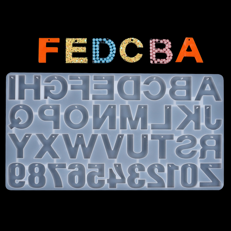 Letter Number Keychain Silicon - Resin Art Alphabet recensie en prijs
