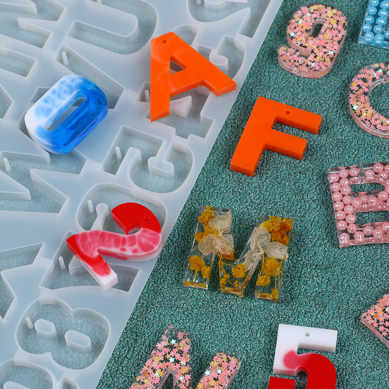 Letter Number Keychain Silicon - Resin Art Alphabet recensie en prijs