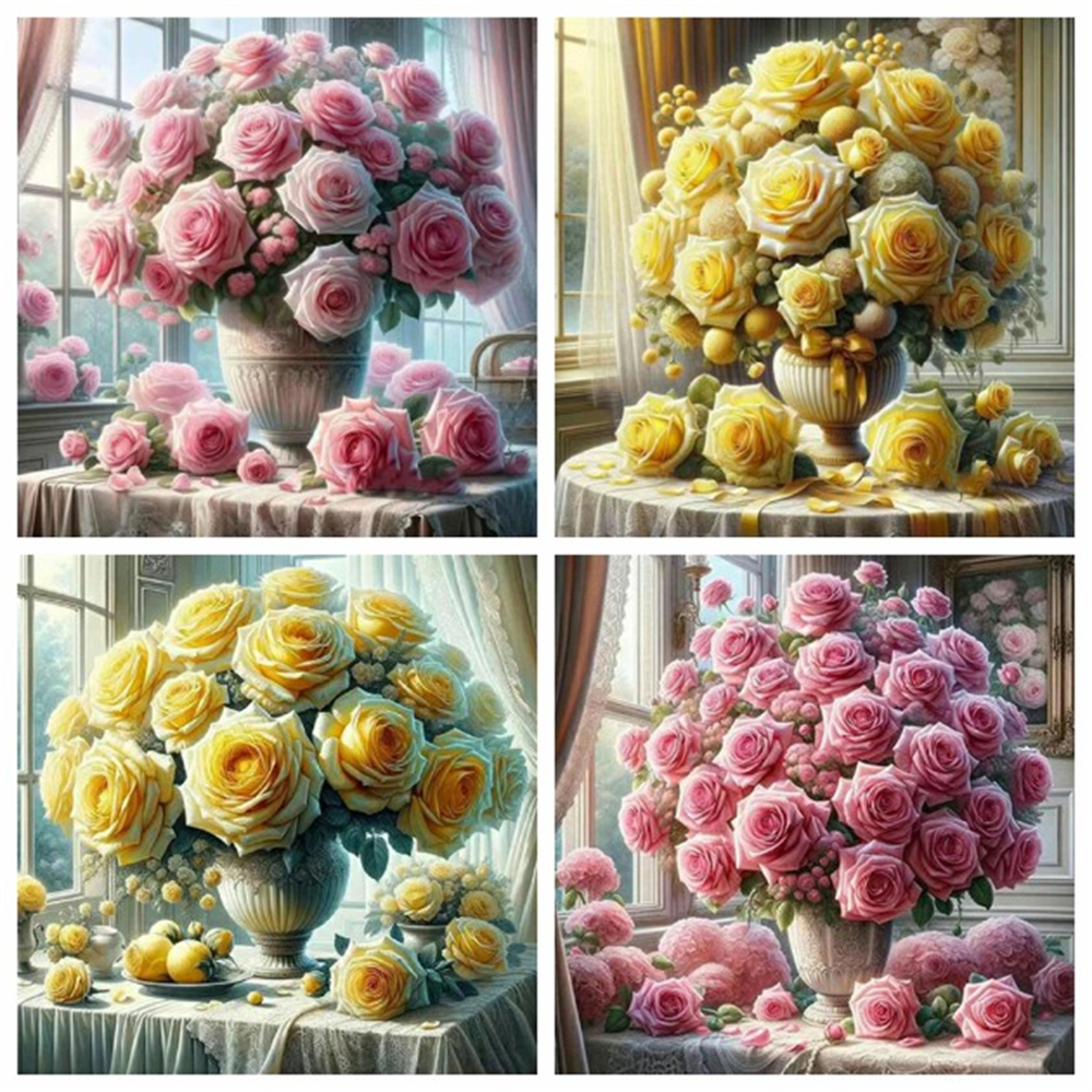 1PC frameless  5D Diy Diamond  - Resin Art With Rose recensie en prijs