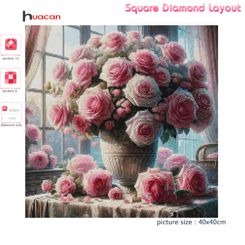 1PC frameless  5D Diy Diamond  - Resin Art With Rose recensie en prijs