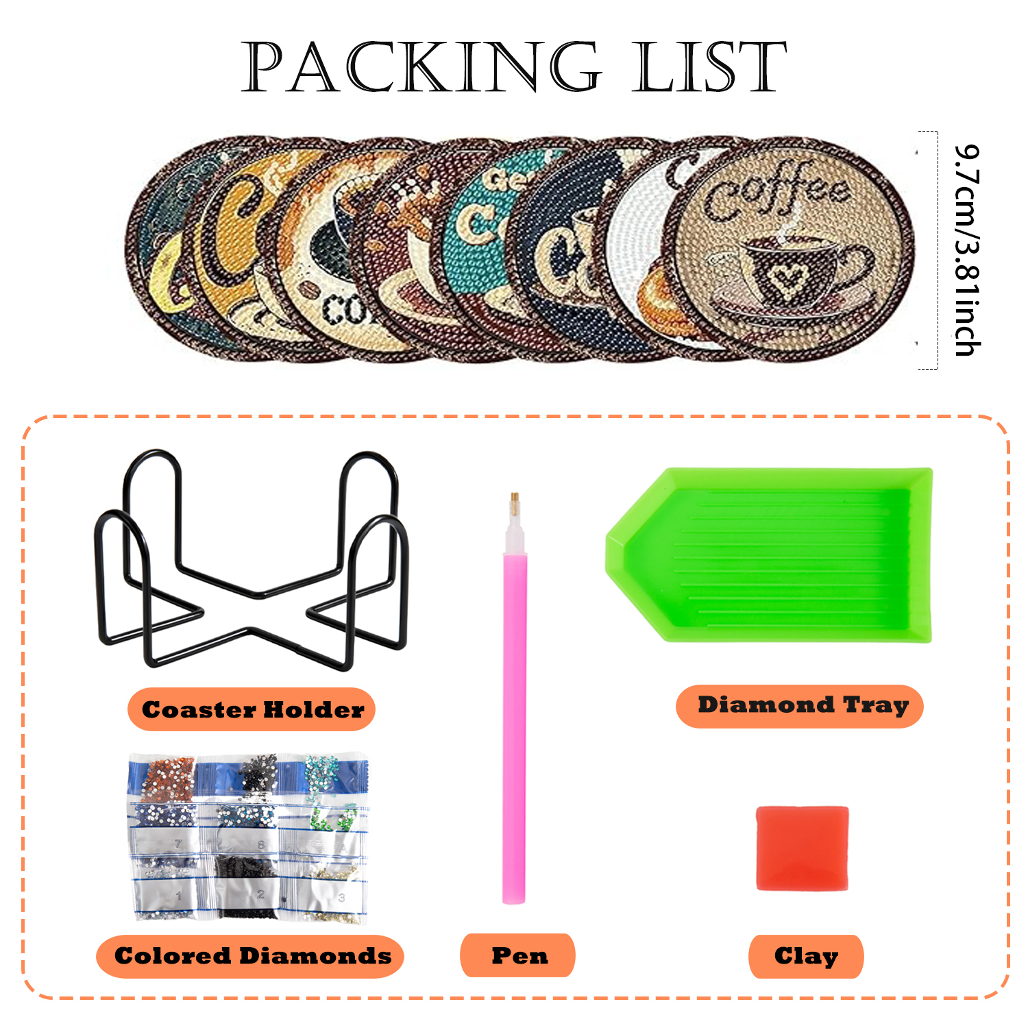 8 pieces/set of diamond painte - Resin Art Kits recensie en prijs