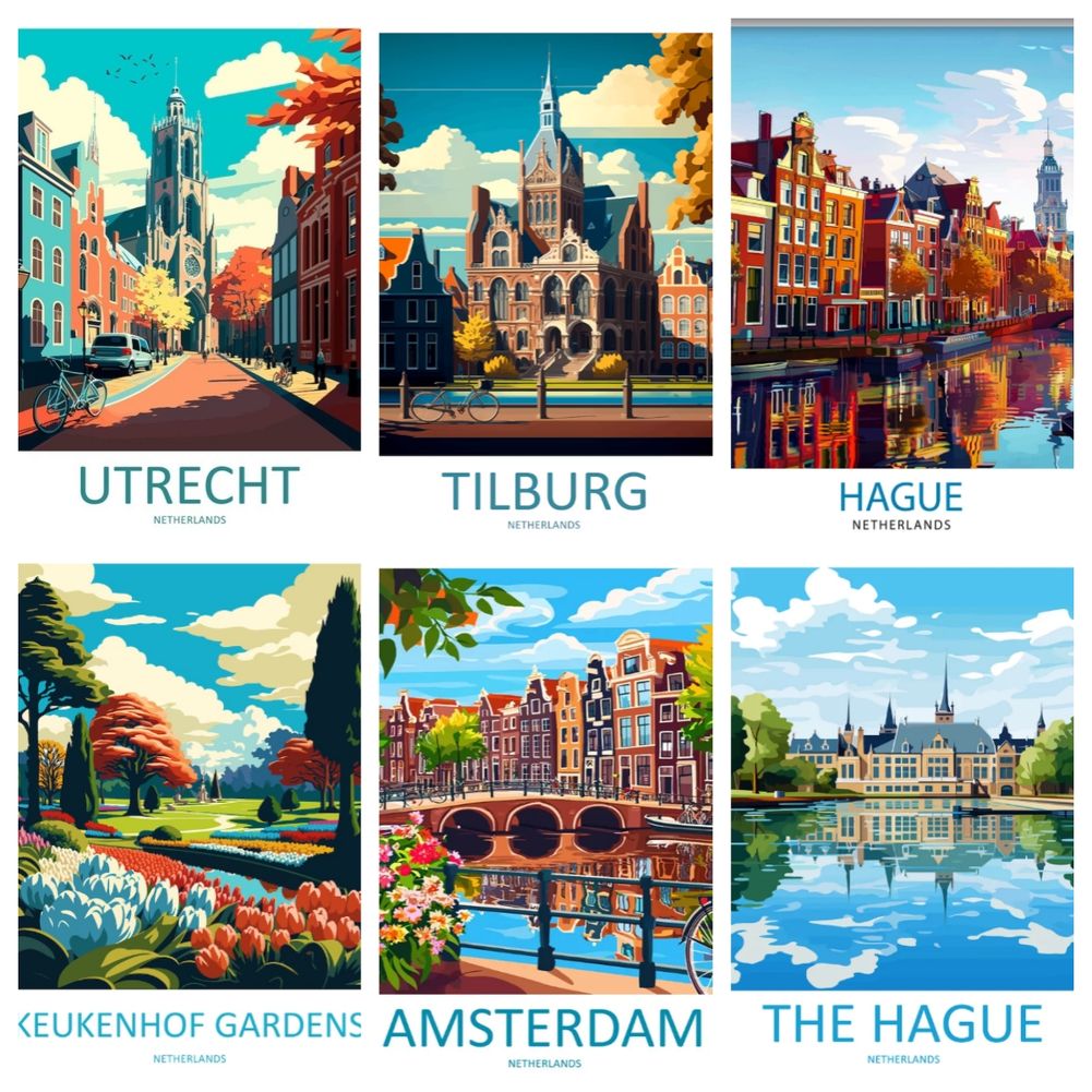 Netherlands Travel Poster Full - Resin Art Wallpaper recensie en prijs