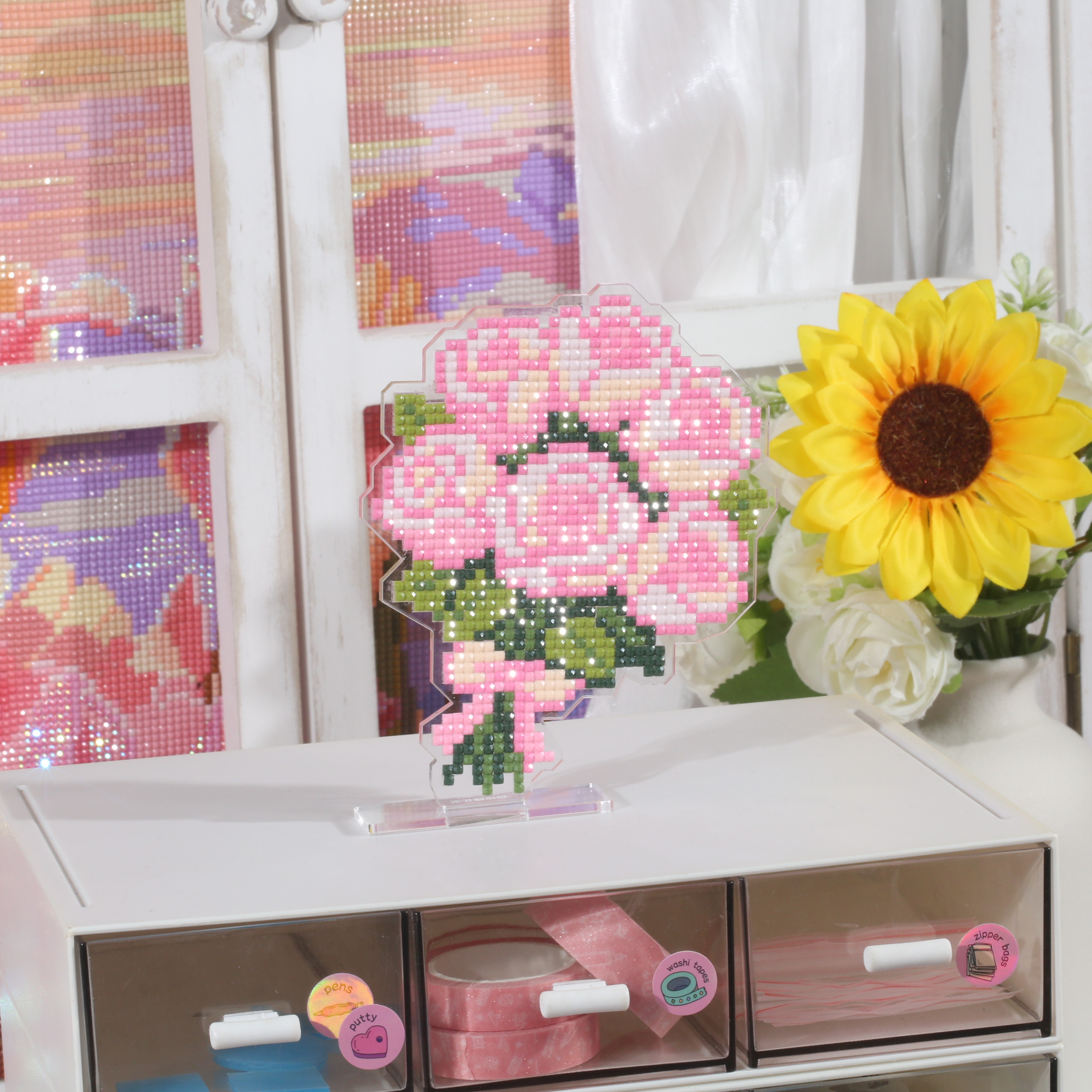 ForeverYoung Pink Rose Bouquet - Resin Art With Rose recensie en prijs