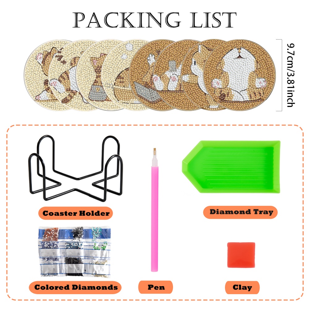 8 pieces/set of diamond painte - Resin Art Kits recensie en prijs