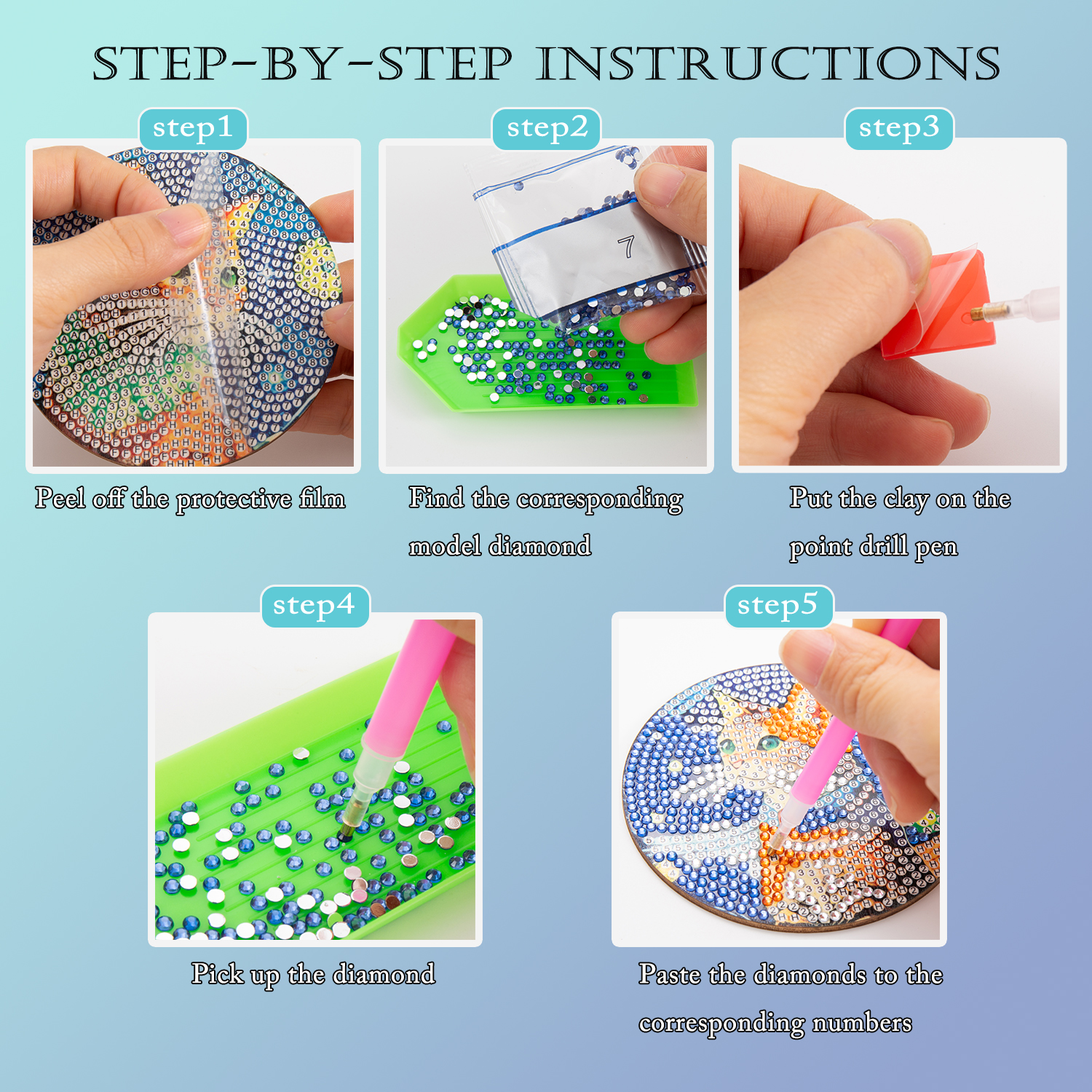 8 pieces/set of diamond painte - Resin Art Kits recensie en prijs