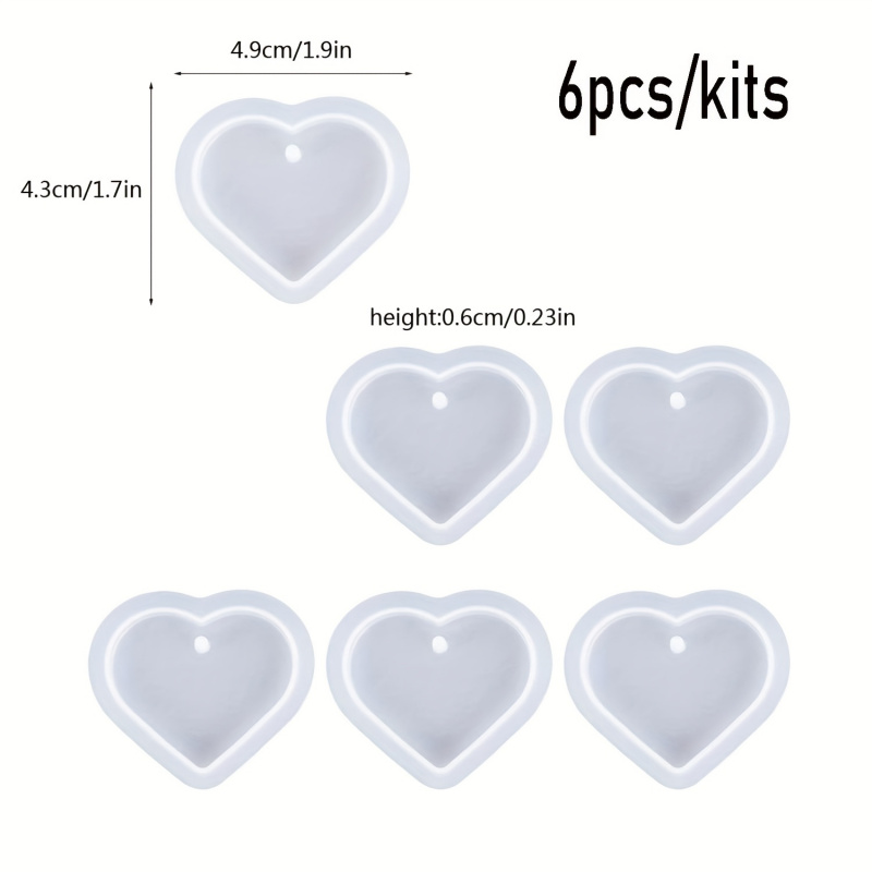 6Heart-shaped resin mold set,  - Resin Art Alphabet recensie en prijs