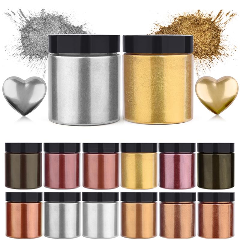 50g Shimmer Metallic Gold Silv - Pearl Powder Resin recensie en prijs