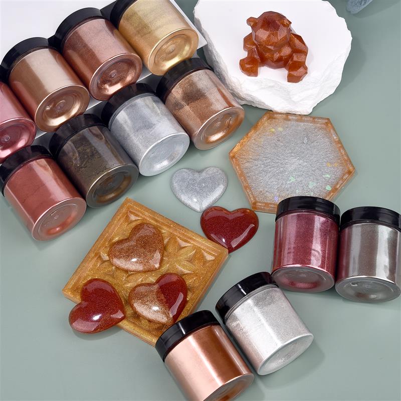 50g Shimmer Metallic Gold Silv - Pearl Powder Resin recensie en prijs