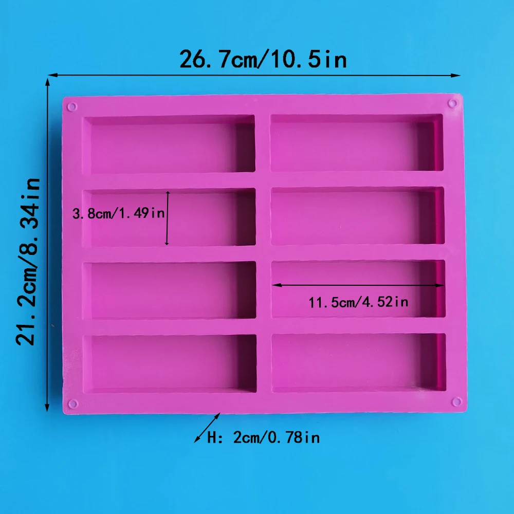 8 Cavity Rectangle Silicone ca - Tray Mold Rectangle recensie en prijs