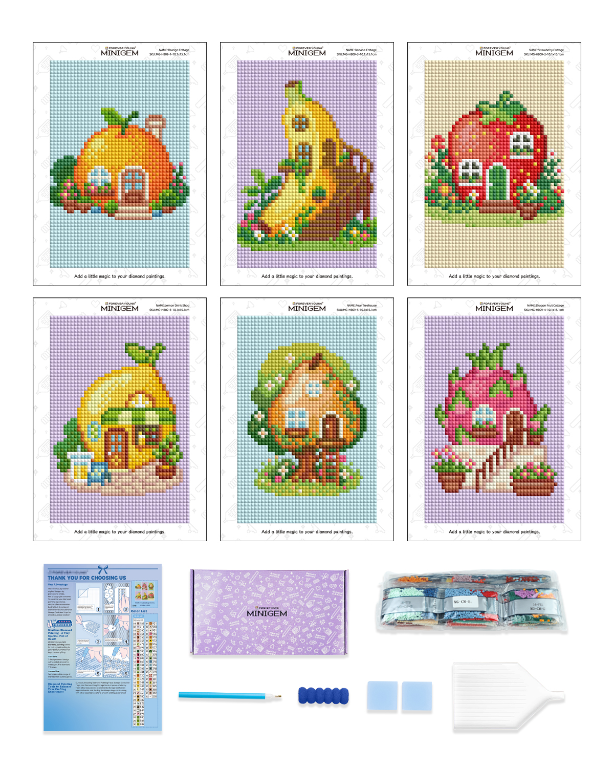 Forever Young Minigem 6PCS Fru - Resin Art Kits recensie en prijs