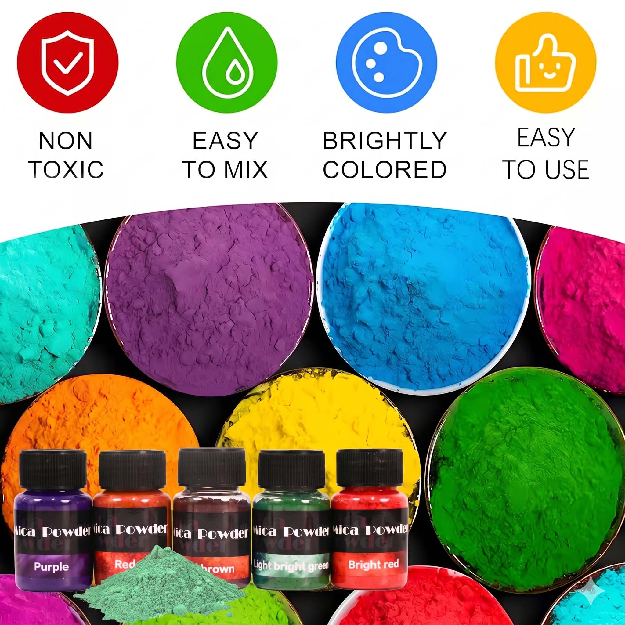 12-Color Gypsum Pigment Powder - Pearl Powder Resin recensie en prijs