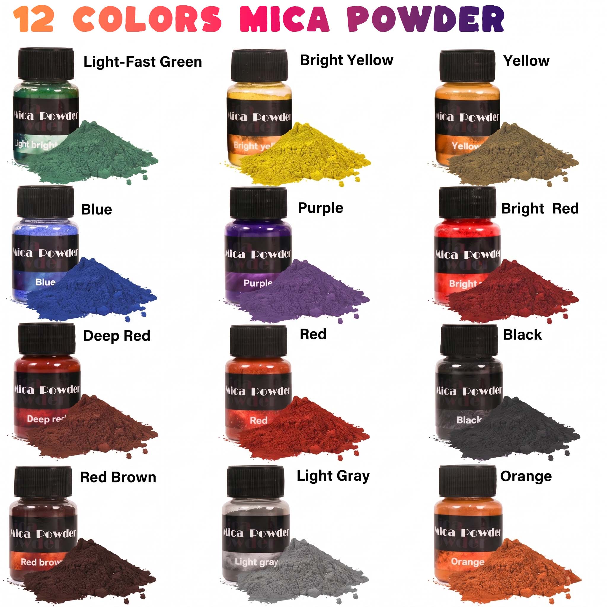 12-Color Gypsum Pigment Powder - Pearl Powder Resin recensie en prijs