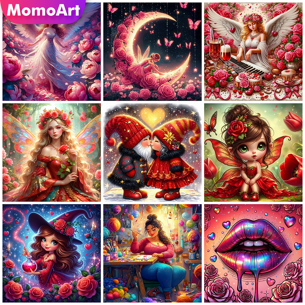 Momoart Diamond Mosaic Girl Po - Resin Art With Rose recensie en prijs