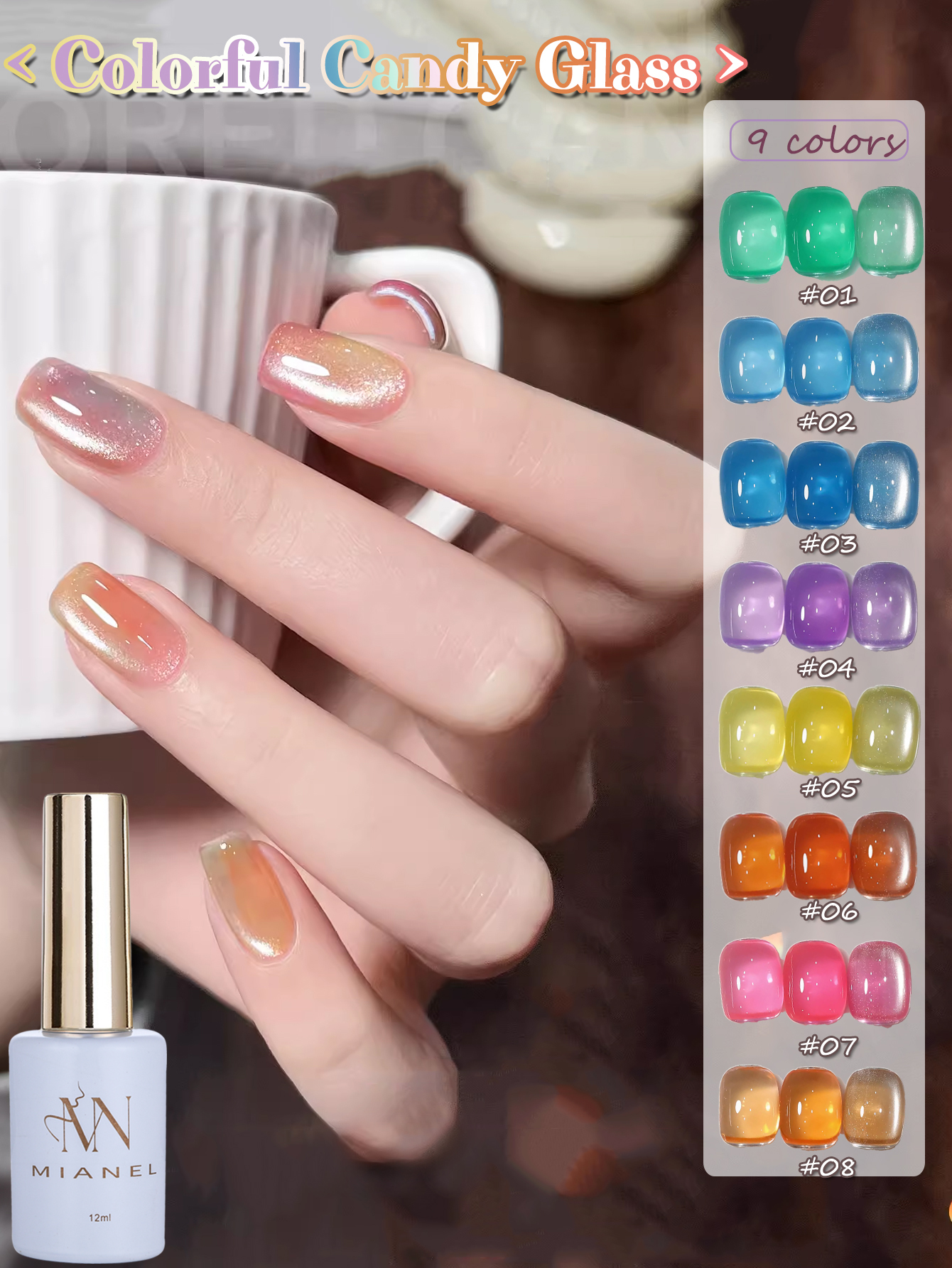 MIANEL 1PCS Colorful Gel Nail  - Resin Art Online recensie en prijs