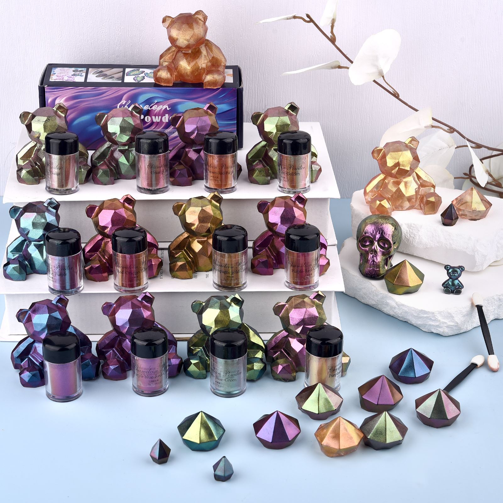 5g Chameleon Powder Nail Stain - Pearl Powder Resin recensie en prijs